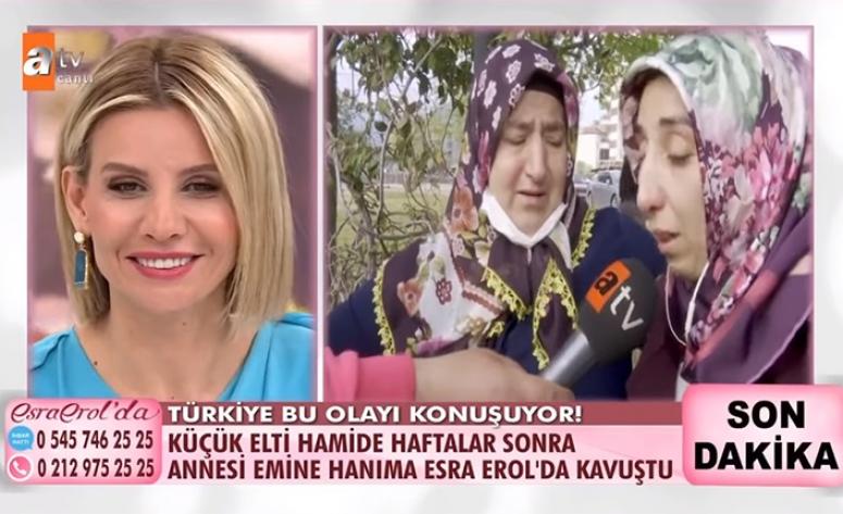 Yufkacıyla kaçan eltiyi Esra Erol kurtardı
