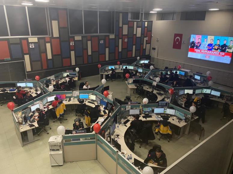 112 Acil Çağrı Merkezi Yılbaşında da Yoğun Mesaide Bulundu