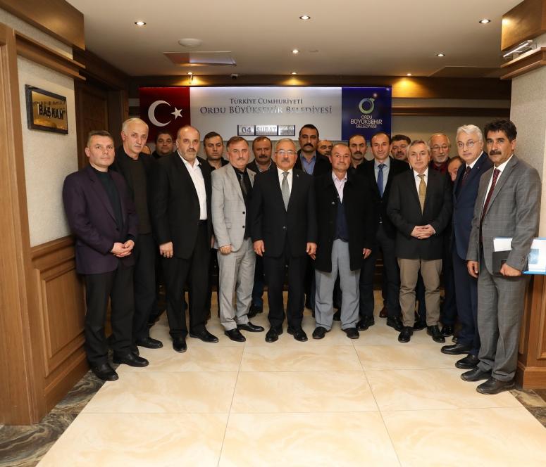 BAŞKAN GÜLER MUHTARLAR DERNEĞİ BAŞKANLARIYLA BİR ARAYA GELDİ