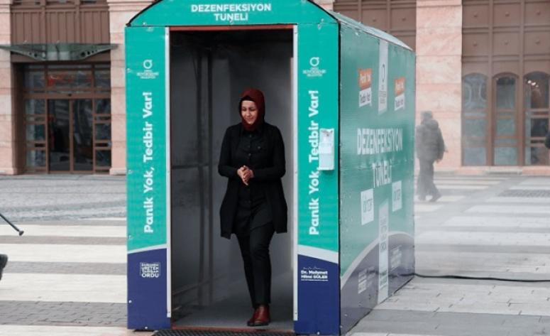 Virüse karşı 'Dezenfeksiyon Tüneli'