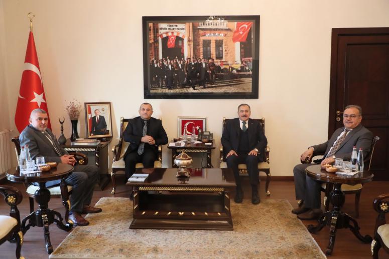 Eski Bakan Eroğlu, Vali Sonel’i Ziyaret Etti
