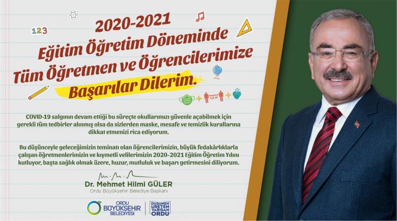 2020-2021 EĞİTİM ÖĞRETİM YILINI KUTLUYORUM