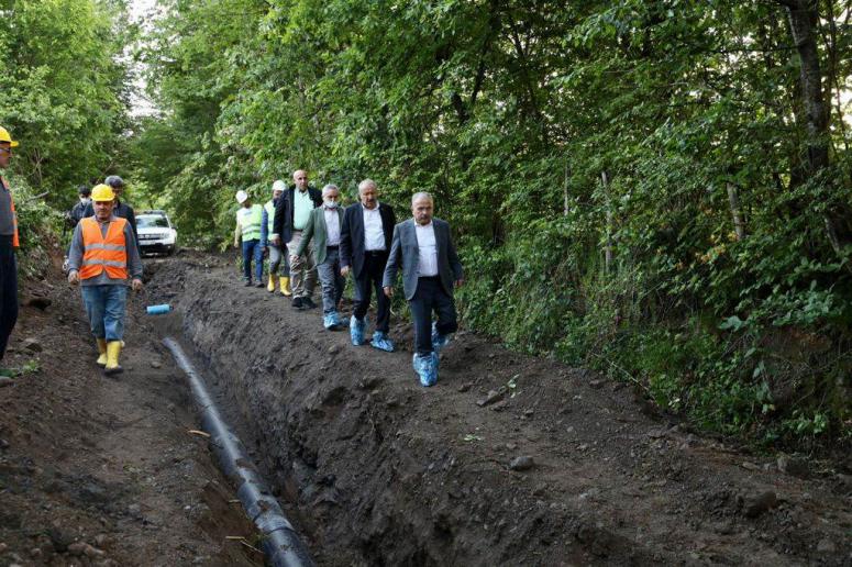 SANİYEDE 60 LİTRE SU İLETECEK İSALE HATTINDA ÇALIŞMALAR BAŞLADI