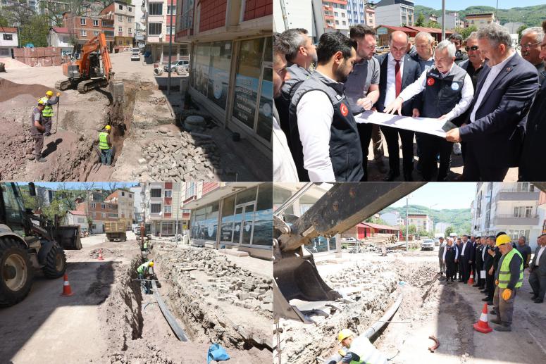 AYBASTI İLÇE MERKEZİNİN ALT YAPISI YENİLENİYOR