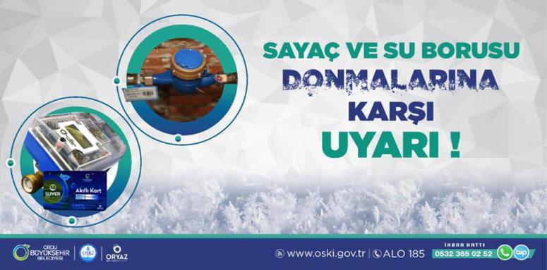 OSKİ’DEN SU SAYAÇLARI İÇİN “DON” UYARISI