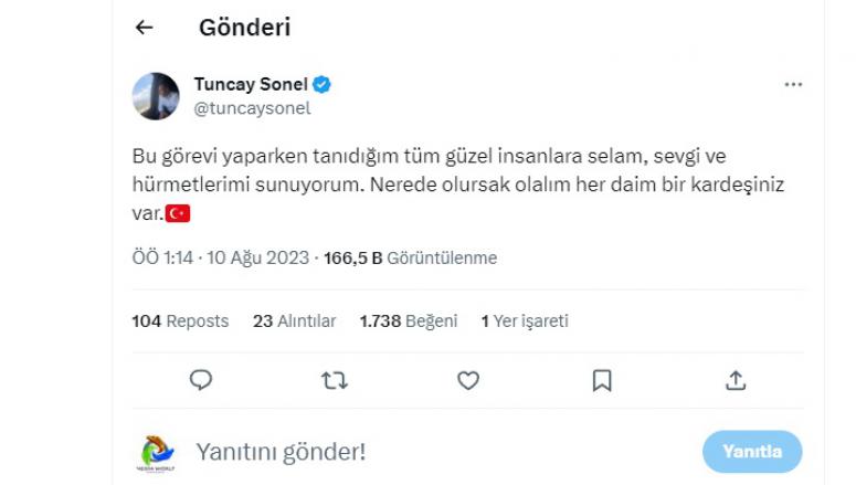 Merkeze alınan Vali Babadan mesaj var.